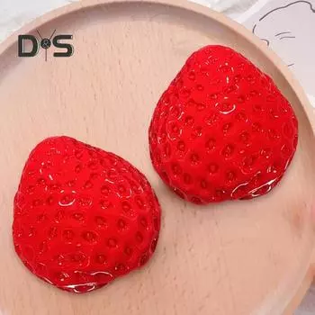 3 шт. Игрушки-игрушки в виде клубники, экологически чистые, без запаха, реалистичные, портативные, забавные, новинка, сделанные вручную, игрушки-игрушки в виде клубники 3pcs