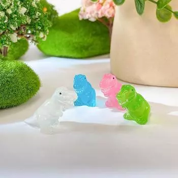 3 шт. Имитация 3D мультфильма ночное свечение милый маленький динозавр Diy ландшафтный декор 3Pcs