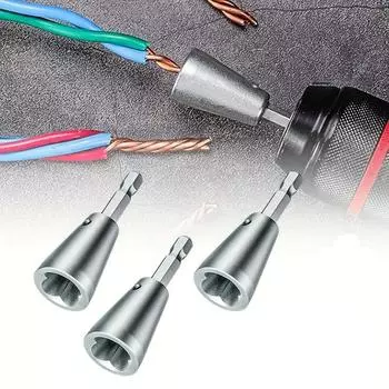 3 шт. Инструмент для скручивания проводов, скручиватель проводов, соединитель проводов, инструмент для зачистки проводов, скручиватель проводов для быстрой зачистки кабеля электродрелью