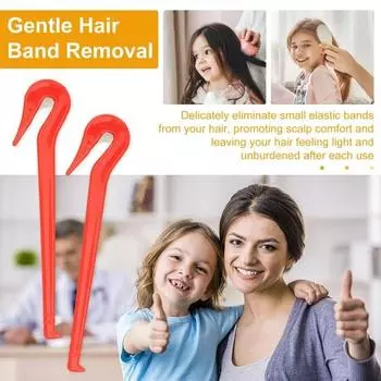 3 шт. Инструмент для снятия резинок, безболезненный, без повреждения волос, эластичный резак для волос, для детей, девочек и женщин, одноразовый держатель для хвостиков, режущие инструменты розовый