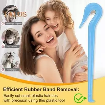 3 шт. Инструмент для снятия резинок, безболезненный, без повреждения волос, эластичный резак для волос, для детей, девочек и женщин, одноразовый держатель для хвостиков, режущие инструменты оранжевый