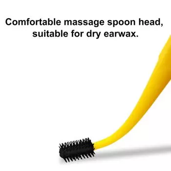 3 шт., инструменты для удаления ушной серы с подсветкой и футляром для хранения, портативная ложка для ушей, набор для чистки ушей 3pcs чёрный