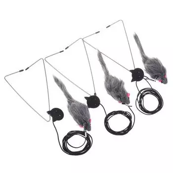 3 шт. интерактивные игрушки для кошек, подвесная дверь, прыгающая мышь, подарок для скучающих домашних взрослых котят, кошек, товары для кошек