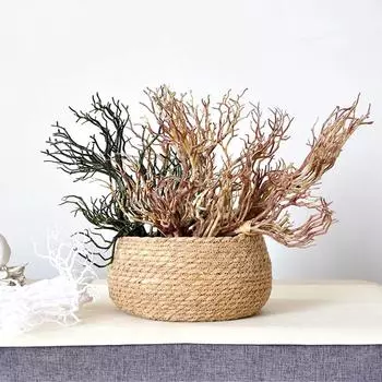 3 шт. Искусственное растение, имитация коралловой ветки, украшение для свадебной вечеринки, аксессуары «сделай сам», маленькие ветки деревьев, рождественский декор чистый белый