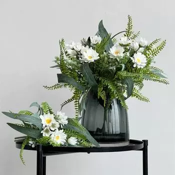 3 шт. искусственные цветы из шелка «Космос» 30 см. искусственные полевые цветы для свадебной вечеринки, кухни, украшения дома. белый