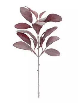 3 шт. искусственные флокированные листья из ушей ягненка, стебли пыльного Миллера, флокированные дубовые листья, листья из ушей ягненка для дома, свадьбы, цветочная композиция «сделай сам» бордовый