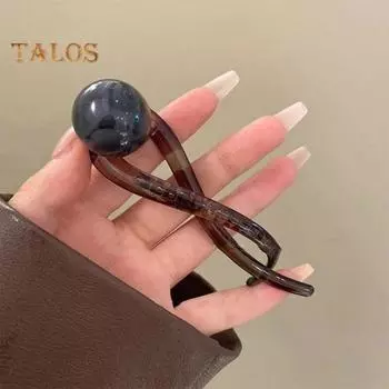 3 шт., искусственный жемчуг, банан, заколка для волос во французском стиле, тонкая густая, заколка-коготь, винтажная нескользящая заколка для хвоста, аксессуары для волос для женщин и девочек H