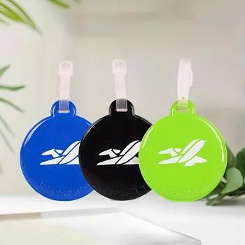 3 шт. Экологически чистая багажная бирка из ПВХ, цветная круглая, посадочный талон на самолет, аксессуары для багажа, идентификационная бирка, дорожная бирка 3pcs