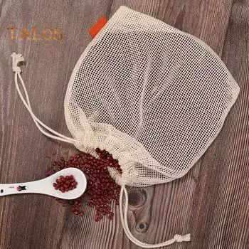 3 шт. Экологичные многоразовые сумки, сетчатые, дышащие, прочные, выдерживающие нагрузку, органайзеры для закусок и игрушек, многоцелевые сумки для покупок в продуктовых магазинах A