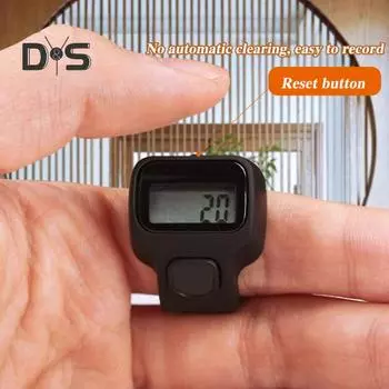 3 шт. Электронный счетчик-кольцо со светодиодной подсветкой, 5-значный счетчик цифр, ЖК-цифровой дисплей, ручной кликер, сбрасываемый мини-счетчик C