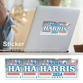 3 шт. Камала Харрис 2024 наклейка водонепроницаемая легко снимаемая большие буквы автомобильная наклейка невыцветающая президент