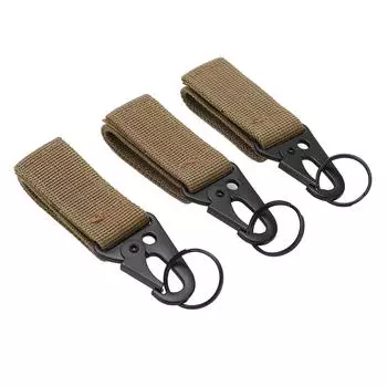 3 шт. карабин для скалолазания, клейкая конструкция, прочный, удобный для ношения, компактный, портативный, практичный, походный инструмент хаки