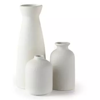 3 шт. керамическая ваза в стиле бохо матовая ваза маленькая декоративная ваза книжная полка декор стола для пампасной травы белый