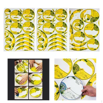 3 шт. керамические наклейки, высокотемпературная подглазурная цветочная бумага, эмалированная наклейка «сделай сам», для керамики