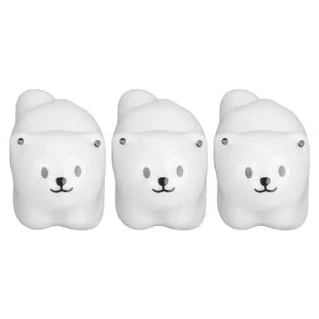 3 шт. керамический держатель для ручек для дизайна ногтей, милый медведь в форме, устойчивый, предотвращает скатывание, многофункциональный дизайн для ногтей Bru