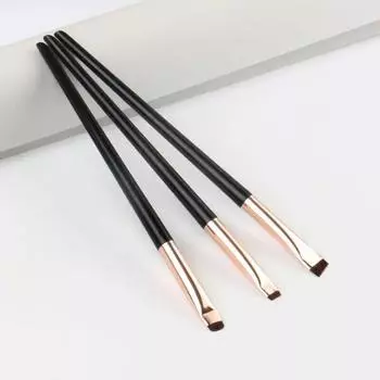 3 шт. кисти для подводки глаз с серповидным лезвием, ультратонкие, плоские, кисти для макияжа глаз, плоская кисть для подводки глаз, кисть для макияжа бровей белый