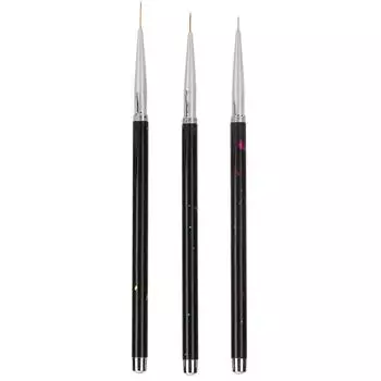 3 шт. Кисти для подводки ногтей, домашний салон, портативный набор кистей для рисования и дизайна ногтей