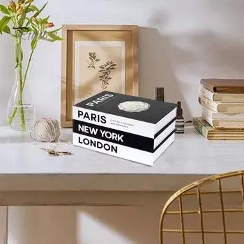 3 шт., книга-моделация, складной дизайн, водонепроницаемое покрытие, привлекательная розовая тема, уникальное украшение для книжной полки, имитация книги 3pcs