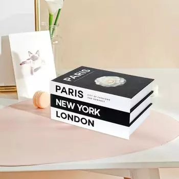 3 шт., книга-моделация, складной дизайн, водонепроницаемое покрытие, привлекательная розовая тема, уникальное украшение для книжной полки, имитация книги 3pcs