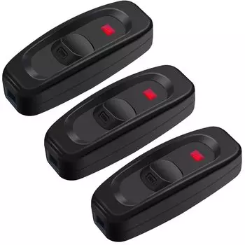 3 шт. кнопка включения/выключения встроенный шнур выключатель для настольной лампы настольная лампа прикроватная лампа 10A 250V, черный выключатель прибора