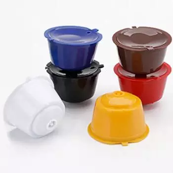 3 шт., кофейная капсула, чашка-фильтр, многоразовая, подходит для Dolce Gusto Nespresso с ложкой, щеткой, фильтры для кухонных аксессуаров, чашка для капсул белый