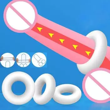 3 шт. Кольца для пениса, мягкие кольца для пениса, секс-игрушки для мужчин, игрушки для взрослых с задержкой, кольцо для пениса, клетка для пениса, секс-шоп