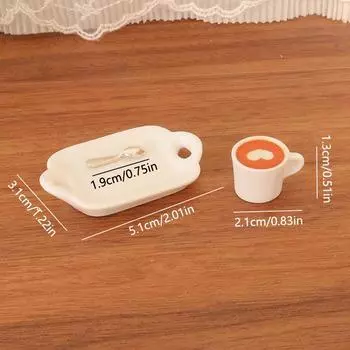 3 шт./компл. 1:12 кукольных миниатюрных имитаций кофейных чашек, ложек, подносов, кофейных подносов, декоративных сцен, моделей кухонных принадлежностей и игрушек