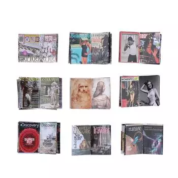 3 шт./компл. 1:12 кукольных домиков, миниатюрная книга, мини-журнал, модель, аксессуары, игрушки