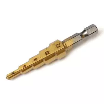 3 шт./компл. 3-12 мм, 4-12 мм, 4-20 мм, ступенчатое сверло с прямой канавкой, титановое покрытие, дерево, металл, резак для отверстий, набор инструментов для колонкового сверления 4-12