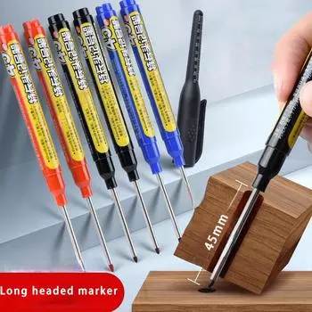 3 шт./компл., 45 мм, глубокие отверстия, длинная головка, маркеры для краски для перфорации по металлу, водостойкие, для ванной, деревообработки, перманентный маркер 3 PCS
