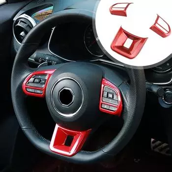 3 шт./компл. ABS автомобильный руль кнопка крышка наклейка украшение интерьера углеродное волокно для MG5 MG6 MG HS ZS автомобильный стиль чёрный