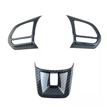 3 шт./компл. ABS автомобильный руль кнопка крышка наклейка украшение интерьера углеродное волокно для MG5 MG6 MG HS ZS автомобильный стиль чёрный