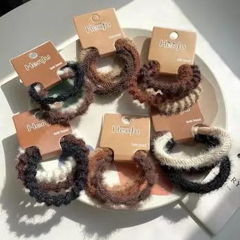 3 шт./компл. эластичные резинки для волос для женщин, резинки для волос, простые однотонные резинки для волос, аксессуары для волос, держатель для хвоста