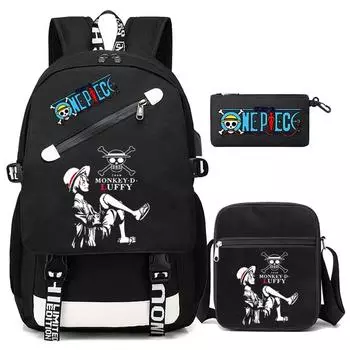 3 шт./компл. аниме цельный классический компьютерный рюкзак с наплечной сумкой пенал обратно в школьную сумку для мужчин и женщин дорожная сумка унисекс рюкзак Mochila