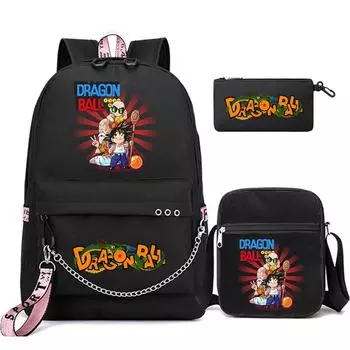 3 шт./компл. аниме Dragon Ball унисекс рюкзак большой емкости рюкзак для школы сумка для мальчиков и девочек сумка для отдыха детей студентов мужчин и женщин дорожная сумка
