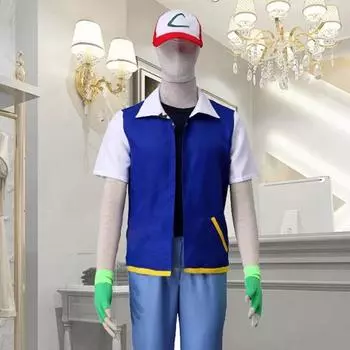 3 шт./компл. аниме-костюм для ролевых игр, куртка, перчатки, шляпа, комплект повседневной одежды XXL