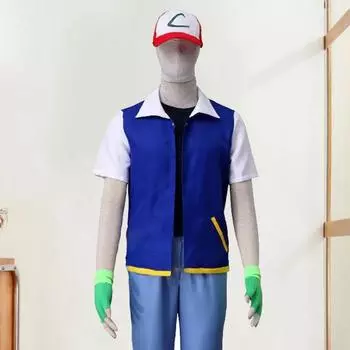 3 шт./компл. аниме-костюм для ролевых игр, куртка, перчатки, шляпа, комплект повседневной одежды S