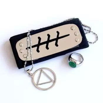 3 шт./компл. аниме Наруто Хидан повязка на голову ожерелье кольцо аксессуары для косплея комплект детский подарок