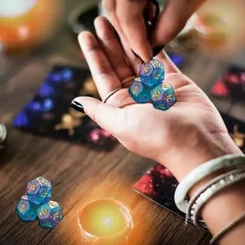 3 шт./компл. астрологические кости, 12-гранные двенадцать знаков зодиака, золотые созвездия, смоляные счастливые кости