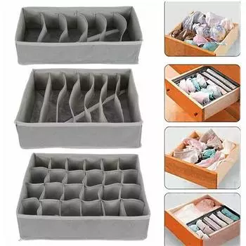 3 шт./компл. бамбуковый уголь с застежкой-молнией, удобный органайзер, ящик для хранения, бамбуковый уголь, нижнее белье, бюстгальтер, хранение 3Pcs/Set