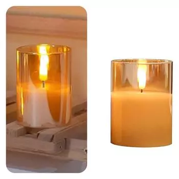 3 шт./компл. беспламенные свечи 3D фитиль электрическая светодиодная свеча на батарейках с пультом дистанционного управления для вечеринки в отеле, свадьбы, дома, вечеринки Transparent White