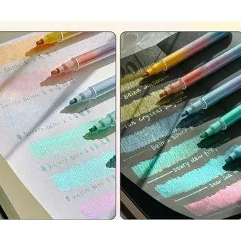 3 шт./компл., блестящие маркеры со звездами для студентов, блестящие маркеры для скрапбукинга, DIY Декор, маркеры для журнала, канцелярские принадлежности