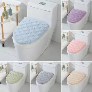 3 шт./компл. чехол для сиденья унитаза, эластичное уплотнительное кольцо, диаметр 30 см, теплое, удобное эластичное уплотнительное кольцо 3pcs светло-желтого