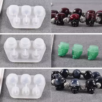 3 шт./компл. череп из силиконовой смолы, скелет головы, эпоксидная смола, литье для изготовления ювелирных изделий на Хэллоуин, инструменты для рукоделия