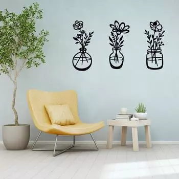 3 шт./компл. Черный металлический цветок настенный декор искусство цветочные знаки скульптура. Идеально подходит для стен патио и балконов. Наклейка на стену для домашнего декора светло-серый
