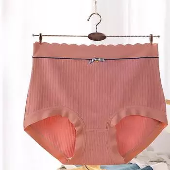 3 шт./компл. Чистый хлопок Большие размеры Трусы женские Трусы с высокой посадкой Бесшовные трусы женские Модные мягкие трусы XL