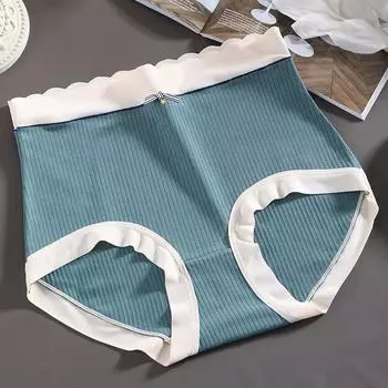 3 шт./компл. Чистый хлопок Большие размеры Трусы женские Трусы с высокой посадкой Бесшовные трусы женские Модные мягкие трусы XL