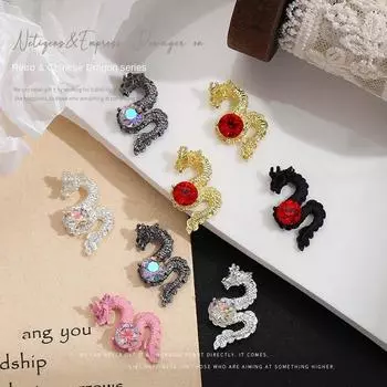 3 шт./компл., цинк, сплав цинка, подвески для ногтей, украшения для ногтей дракона, стразы для ногтей дракона, маникюрный салон HY1576