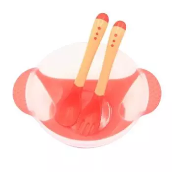 3 шт./компл. для маленьких детей, присоска для малышей, температура, ложка, вилка, посуда для кормления синий