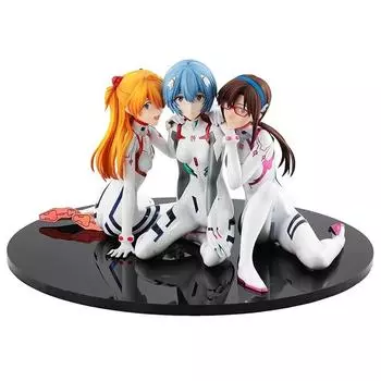 3 шт./компл. EVA Ayanami Rei Фигурки Аниме NEON GENESIS EVANGELION Asuka Langley Soryu Makinami Рисунок Модель Игрушки Подарки